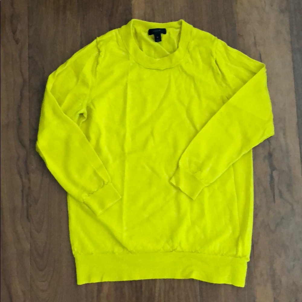 JCrew bright yellow sweater